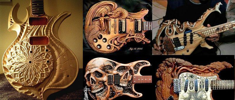 guitarras esculpidas