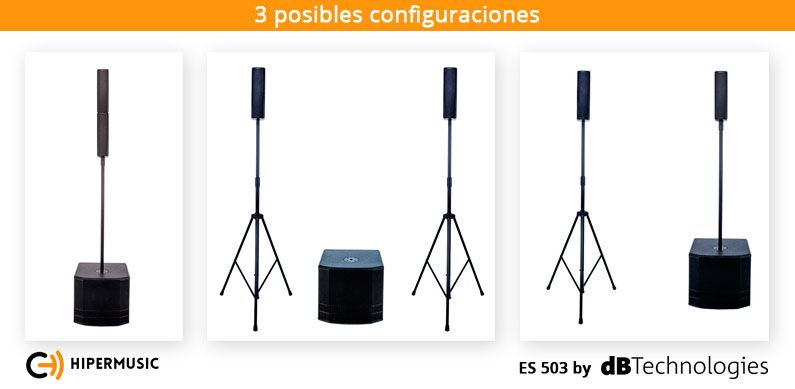 ES 503 de DB Technologies, con 3 configuraciones diferentes